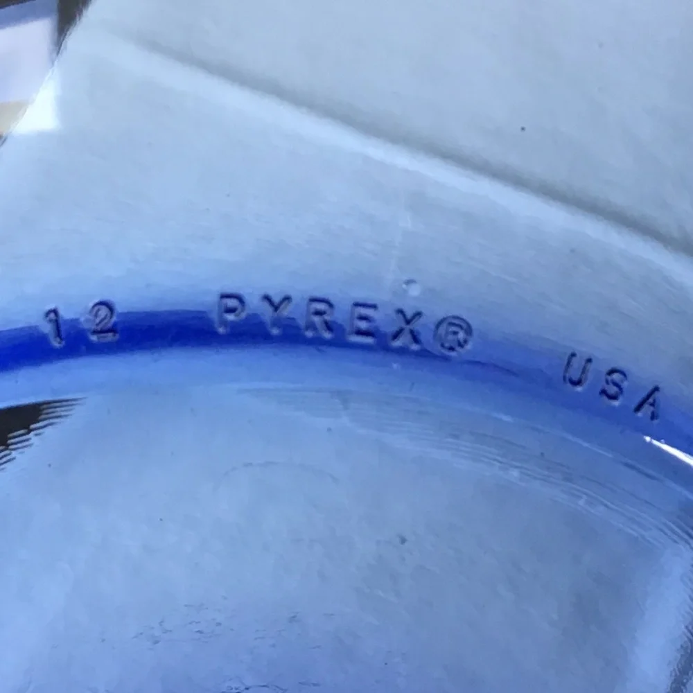 Pyrex Vintage Festiva Blue Bowls Soup Salad Cereal Set of 4 Glass Corning - Picture 4 of 15